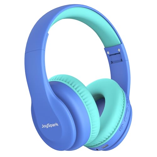 JoySpark Kids Bluetooth Headphones, Lightweight Wireless Headphones for Kids, 85/94dB Volume Limited, 60 Hours Playtime, Bluetooth 5.3, Over-Ear Toddler Headsets with Built-in Mic-Blue - color: Blue