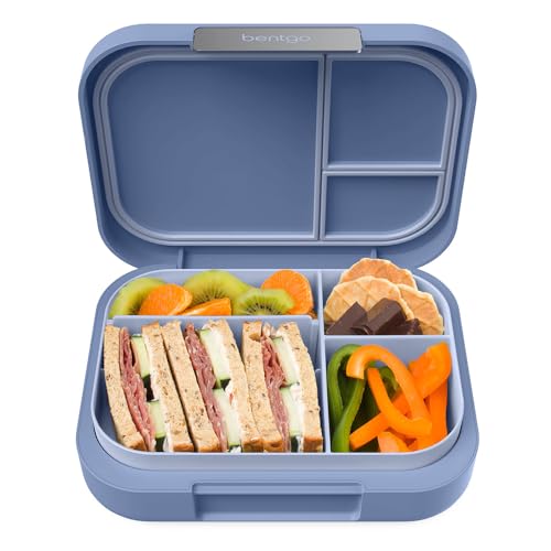 Bentgo® Modern - Leak-Resistant Bento Lunch Box For Adults, Teens, & Larger Appetites; Reusable BPA-Free Meal Prep Container with 3 or 4 Compartments, Dishwasher/Microwave Safe; 5 Cups (Dusk Blue) - color: Dusk Blue