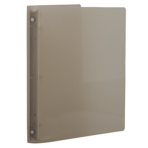 JAM PAPER Plastic 0.75 inch Binder - Smoke Grey 3 Ring Binder - Sold Individually - color: Smoke, size: 0.75 inch