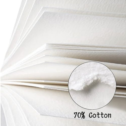 Watercolor Paper Sketchbook,3.9x3.9 Inch Mini Mixed Media Notebook,140lb/300gsmTearable Artist Paper,20 Sheets Small Travel Drawing Journal for Adults,Painting,Watercolors,Art Supplies,White - color: 1-3.9x3.9 inch-300gsm-fine white