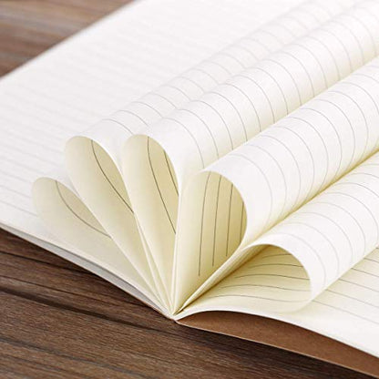 XYark 12 Pack College Ruled Notebook Journals Bulk, Lined Paper, 60 Page, 5.5x8.3 inch, A5, Travel Journal Set for Travelers, Students, Church, Office, Writing Diary Subject Notebooks Planner, Kraft - color: Kraft