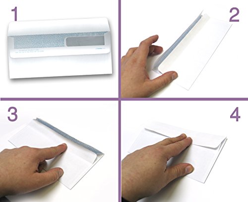 NextDayLabels #9 Double Window Check Envelopes - 500 Pack Ready-Seal Security Tinted Envelopes for QuickBooks, Sage 100, Blackbaud Checks - Self-Sealing Laser-Compatible - Made in USA - size: #9 Envelope-500 Pack