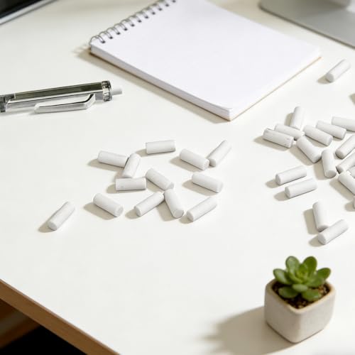 100 Pcs Mechanical Pencil Eraser Refills, No-Trace White Refill Erasers for Most Standard Propelling Pencils Paper-Friendly for Office School Home Notebook & Sketching