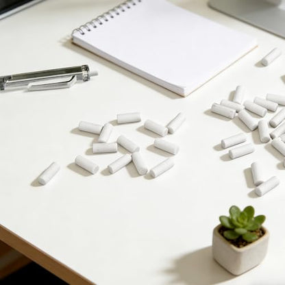 100 Pcs Mechanical Pencil Eraser Refills, No-Trace White Refill Erasers for Most Standard Propelling Pencils Paper-Friendly for Office School Home Notebook & Sketching