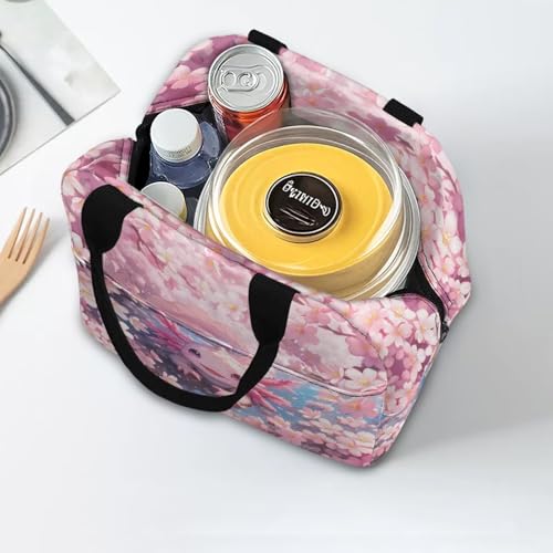 Cute Axolotl Lunch Bag for Girls Portable Handle Large Thermal Cooler Bag Kids Insulated Lunch Box Multifunctional for Elementary Middle School High School - color: Cute Axolotl