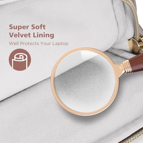 KIZUNA Laptop Sleeve Case 14 Inch Computer Shoulder Bag for 15" MacBook air M3 M2/Lenovo IdeaPad Slim 3i/IdeaPad Flex 5/15.4 MacBook Pro/14 Yoga Slim Pro X/14.4" Surface Laptop Studio 2/HP/Dell,Khaki - color: Khaki, size: 14 Inch