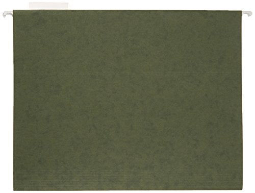 Amazon Basics Hanging File Folders with Adjustable Tabs, Sturdy Expandable Document Organizer, Letter Size 8.5x11 inch, Green, 25-Pack - color: Green, size: 25 Pack