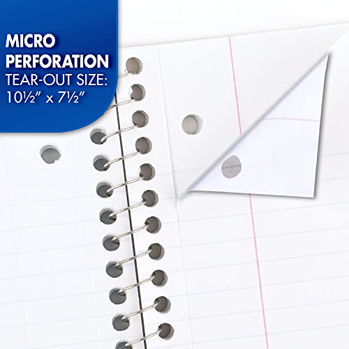 Mead Spiral Notebook, 1 Subject, College Ruled Paper, 7-1/2" x 10-1/2", 70 Sheets per Notebook, Colors Will Vary (73065) (Pack of 24) - size: Pack of 24
