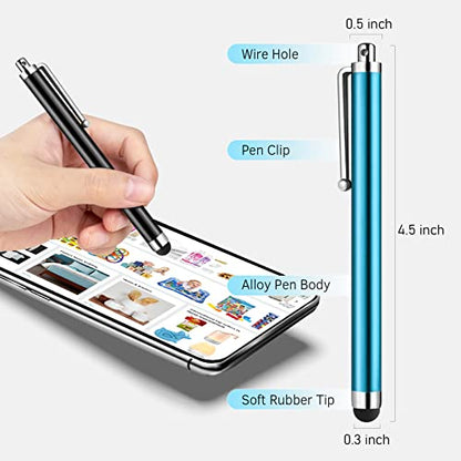 Stylus Pens for Touch Screens, Abiarst High Precision Universal Stylus for iPad iPhone Tablets Samsung Galaxy All Capacitive Touch Screens (10-Pack) - color: Multicolour