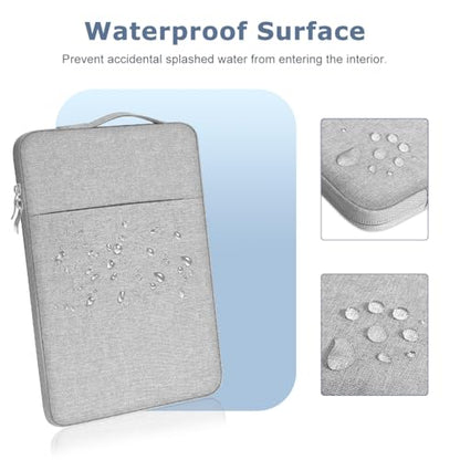 13 Inch Laptop Sleeve Case for MacBook Air 13.6" & MacBook Pro 13.3" | with Handle, WaterProof, with Accessory Pocket, Scratch-resistant, Soft Velvet Lining, for Travel, Home, Office(Gray) - color: Gray