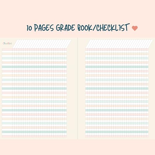 Teacher Planner 2026-2027, Horizontal Lesson Plan Book for Teachers | Pastel Striped, 8.5" x 11" | Weekly & Monthly Academic Year Lesson Planner, July 2026-June 2027 | Stickers & Bookmark - color: Pastel Stripes