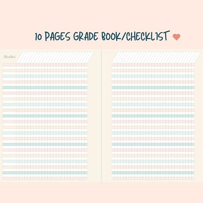 Teacher Planner 2026-2027, Horizontal Lesson Plan Book for Teachers | Pastel Striped, 8.5" x 11" | Weekly & Monthly Academic Year Lesson Planner, July 2026-June 2027 | Stickers & Bookmark - color: Pastel Stripes