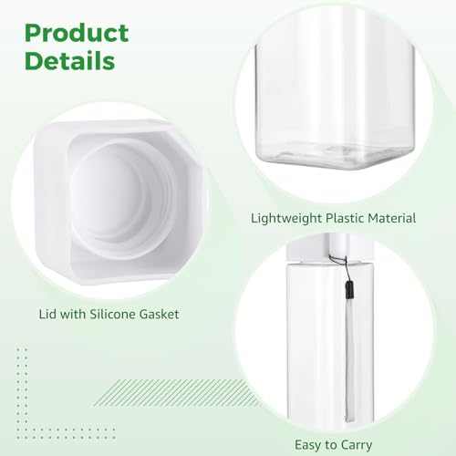 OMISTAR 30 PCS Water Bottles Bulk, 17 oz Plastic Water Bottles, Reusable Leak Proof Portable Water Bottle With Handle Strap for School Classroom Travel Camping Cycling Fitness (White) - color: White