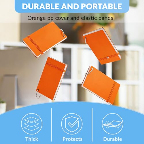 NEEWAY Ruled Index Cards with Ring 3x5 Inches, 200 Count Note Cards Lined, Flash Cards with Rings for Studying, Home and Office (Orange) - color: Orange