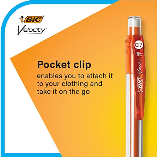 BIC Velocity Original Mechanical Pencil, Medium Point (0.7mm), Smooth Dark Writing, 2-Count (Pack of 2) - size: 2 Count (Pack of 2)