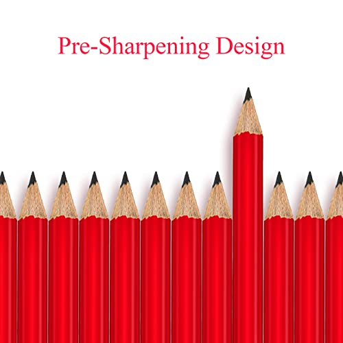 Outus 72 Pieces Golf Pencils Half Pencils with Eraser Mini Bulk Short #2 HB Pre Sharpened for Bridal Shower Wedding Office(Red) - color: Red