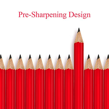 Outus 72 Pieces Golf Pencils Half Pencils with Eraser Mini Bulk Short #2 HB Pre Sharpened for Bridal Shower Wedding Office(Red) - color: Red