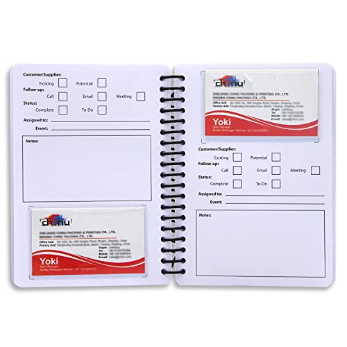 Business Card Organizer Business Card Holder Book, Portable Credit Card Organizer, Managing All Card Holder Notebook, Card Holder Manage and Remind Important Matters of Card, Capacity: 58 Crads - color: Black