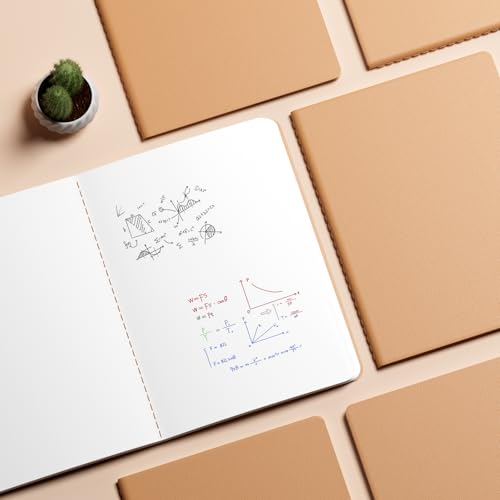 Large Blank Notebook Journals Bulk with Thick Plain Paper, 60 Pages, 8.5x11 inch, Sketchbook Composition Diary Subject Notebooks Planner for Students Office, Kraft Journal Set, 12 Pack - style: Blank Journals