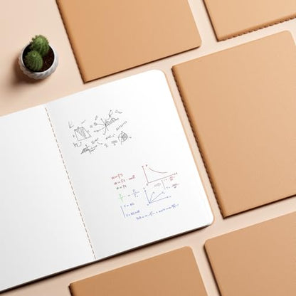 Large Blank Notebook Journals Bulk with Thick Plain Paper, 60 Pages, 8.5x11 inch, Sketchbook Composition Diary Subject Notebooks Planner for Students Office, Kraft Journal Set, 12 Pack - style: Blank Journals