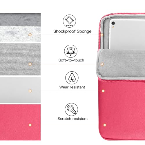TiMOVO 9-11" Tablet Sleeve Bag, Rose Pink | Fit iPad 11" A16 2025 / 10.9"/10.2" / Air 11" 5/4 Gen / Galaxy Tab A9+/A11Plus 11", Fit Smart Keyboard - color: Rose Pink, size: 9-11 Inch