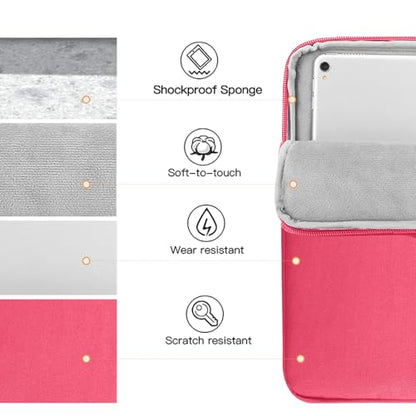 TiMOVO 9-11" Tablet Sleeve Bag, Rose Pink | Fit iPad 11" A16 2025 / 10.9"/10.2" / Air 11" 5/4 Gen / Galaxy Tab A9+/A11Plus 11", Fit Smart Keyboard - color: Rose Pink, size: 9-11 Inch