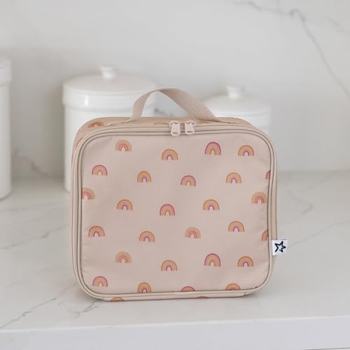 Tiny Twinkle Insulated Lunch Box for Girls and Boys | Durable and Reusable for School & Travel | Ages 3 and Up | Waterproof and Easy to Clean | PFAs and BPA Free（Boho Rainbow） - color: Boho Rainbow