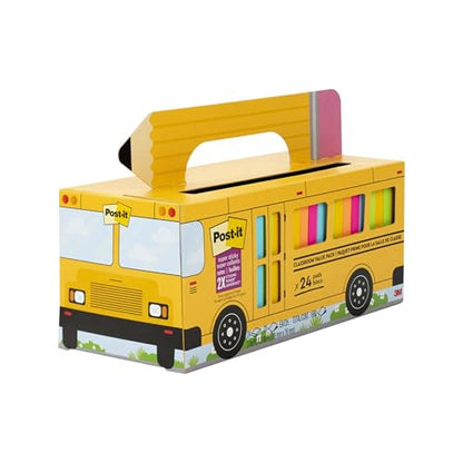 Post-it Super Sticky Notes, 3 x 3 in, Assorted Brights, 24 Pads - size: 3 in x 3 in, style: Standard