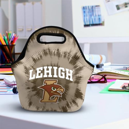 Campus Lab Lehigh University Tie-Dye Soft Neoprene Lunch Bag, Lightweight - color: Lehigh University Mountain Hawks