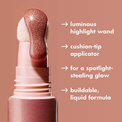 e.l.f. Halo Glow Highlight Beauty Wand, Liquid Highlighter Wand For Luminous, Glowing Skin, Buildable Formula, Vegan & Cruelty-free, Liquid Gold - color: Liquid Gold