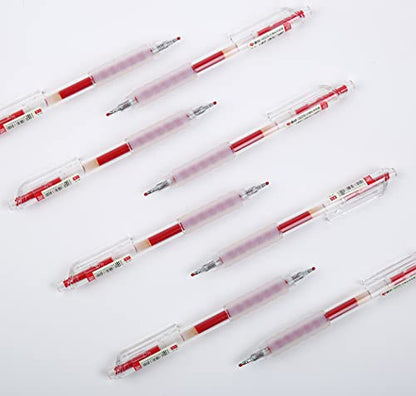 czxwyst GP270 Refillable & Retractable Gel Ink Pens with Soft Grip Large Capacity 0.5mm Fine Point 12-Pack (Red) - color: Red