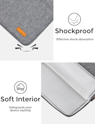 DOMISO Laptop Case Sleeve Protective Cover Compatible with MacBook Air 13 M4 M3 M2,MacBook Pro M2 M1,iPad Air/Pro,13 inch Dell,Lenovo, HP,Asus,Waterproof Computer Cases Bag with Handle,Grey - color: Grey, size: 13" for MacBook Air/Pro