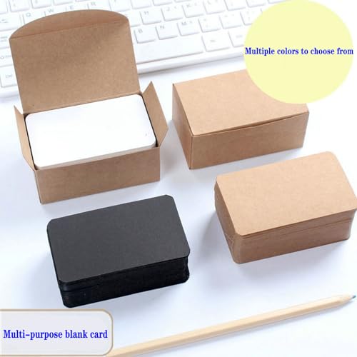 Astero Small Blank 3.5x2in Mini Index Cards & Flash Cards Blank Blank Business Cards to Write On Small Note Cards for Greeting Postcards Vocabulary Bookmarks DIY Messages (Black, 100pcs) - color: Black, size: 100pcs