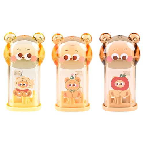 Cute Bear Stationery Set,Including 3Pcs Cute Bear Pencil Sharpeners, Kawaii School Supplies for Kawaii Office School Home Supplies - style: bear