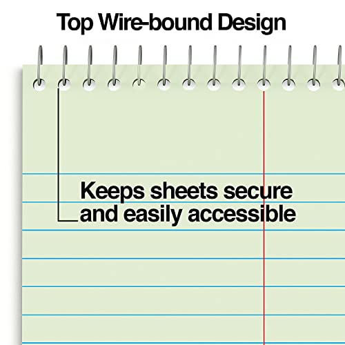 STAPLES Steno Pads, 6” x 9”, Gregg Ruled, Green Paper, 12‑Pack - size: 12 Pack, style: Green Paper