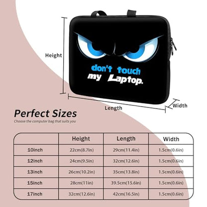Laptop Sleeve Case Bag 13 inch, Don't Touch My Laptop Slim Carrying Case Handbag Travel Laptop Bag for 13 inch MacBook Air M3/M2/Pro M2/ 13" iPad Pro/Air M4/M2 2024 - color: Don't Touch My Laptop, size: 13 inch