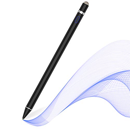 Active Stylus Pen for Touch Screens,Dual Pen Tips for iOS & Android Drawing & Writing,High Precise Digital Pencil for Apple iPhone 16/15/14/13/12/11/X/8,iPad Air/Pro/Mini,Phone/Tablet/Sam-sung/K-indle - color: Black