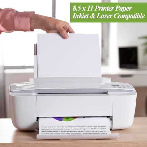 (2-Pack) 8.5" x 11" Printer Paper - 200 Sheets/400 Pages White Copy Paper, 20 lb Letter Size Papers Printing in Office/School/Home - size: 2-Pack(8.5" x 11")