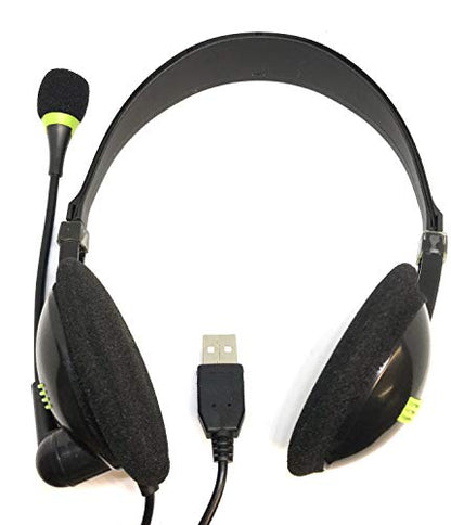 TFD Supplies Wholesale Bulk 5 Pack Stereo USB Headphones with Microphone