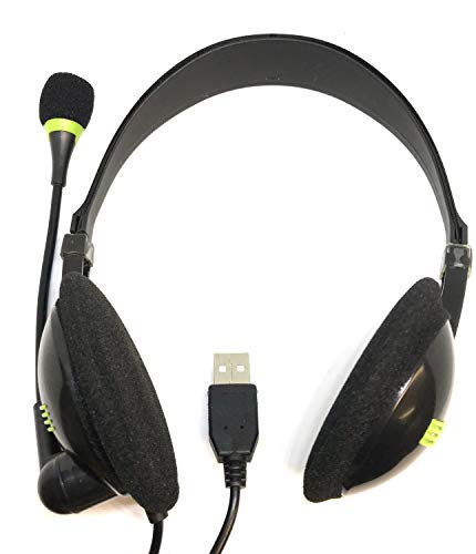 TFD Supplies Wholesale Bulk 5 Pack Stereo USB Headphones with Microphone