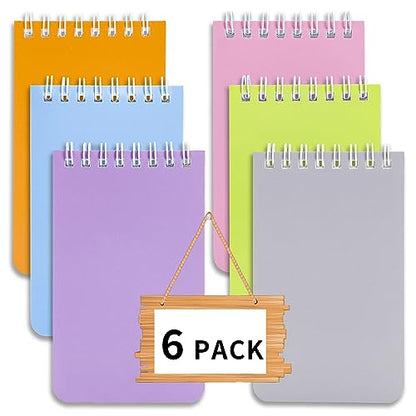 QiCheng 6pacs Pocket Notebook Mini Notepad Small Spiral Notebooks 3X5Inch | functionality PortabilityPortability convenience - size: 6-2