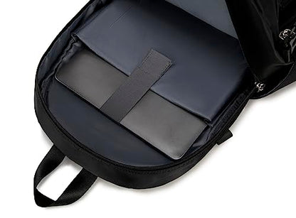 Acmebon Girl Roomy Fashion Laptop Backpack Set Casual Daypack Set for Women Black - color: Black