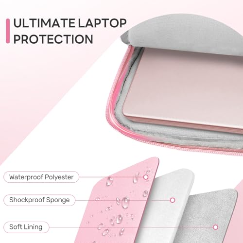 Dadanism Laptop Sleeve for MacBook Neo 13inch 2026 with A18 Pro Chip, Blush | Protective Laptop Case with Soft Lining for MacBook Air 13-inch with M5 Chip 2026, Slim Travel Sleeve with Accessories Pocket - color: Blush Pink