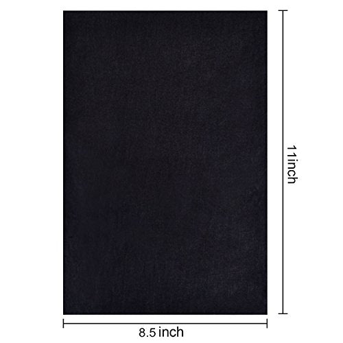 Hotop 100 Sheets Carbon Transfer Paper, Black Tracing Paper for Wood, Paper, Canvas and Other Art Surfaces (8.5 x 11 Inch) - size: 8.5 x 11 Inch