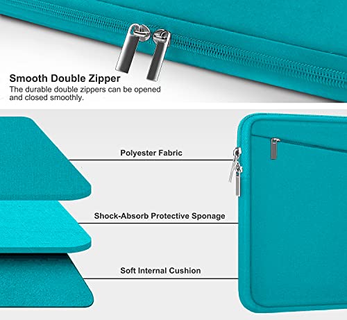 Laptop Sleeve Bag 15.6 inch, Durable Computer Carrying Bag Protective Case Briefcase Handbag with Front Pocket, Slim Laptop Case Cover for 15.6 Inch HP, Dell, Lenovo, Asus, Notebook, Light Blue - color: Light Blue, size: 15.6 Inch