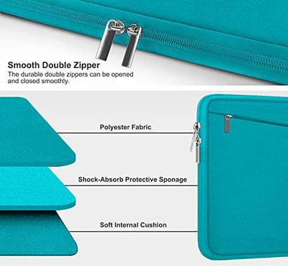 Laptop Sleeve Bag 15.6 inch, Durable Computer Carrying Bag Protective Case Briefcase Handbag with Front Pocket, Slim Laptop Case Cover for 15.6 Inch HP, Dell, Lenovo, Asus, Notebook, Light Blue - color: Light Blue, size: 15.6 Inch