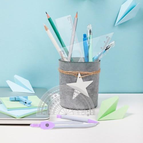 Artibetter Compass and Protractor Set for School Supplies Adjustable Compass and Easy to Use Design, Plastic and Metal Geometry Kit for Math Projects and Students