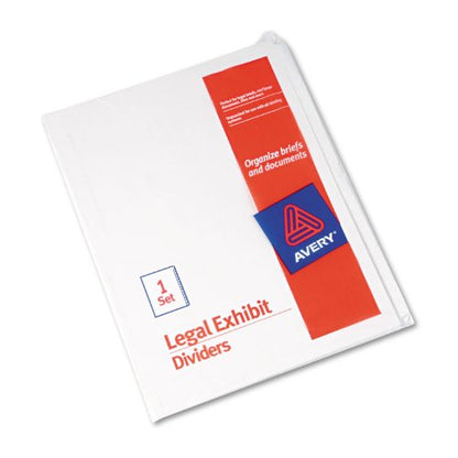 Avery Blank Tab Legal Exhibit Binder Dividers, White Unlaminated Tabs, Letter-Size, Standard Collated 25-Tab Set (11959) - style: 1 Set