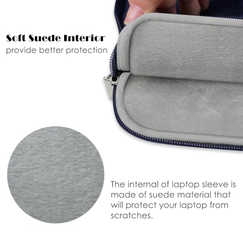 13 Inch Laptop Sleeve Case for MacBook Air 13.6" & MacBook Pro 13.3" | with Handle, WaterProof, with Accessory Pocket, Scratch-resistant, Soft Velvet Lining, for Travel,Home,Office(Indigo) - color: Deep Blue