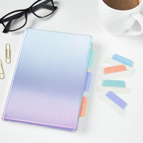 Avery Margin Ultra Tabs, 2.5" x 1", Pastel Sparkle Shimmer Designs, 16 Repositionable Page Tabs (74150)